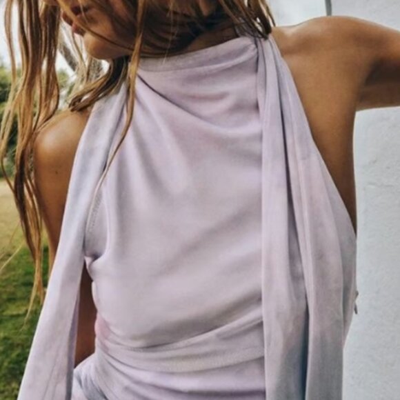 ZARA | Tie Dye Halter Mesh Bodysuit | Sz. XS - Picture 2 of 10